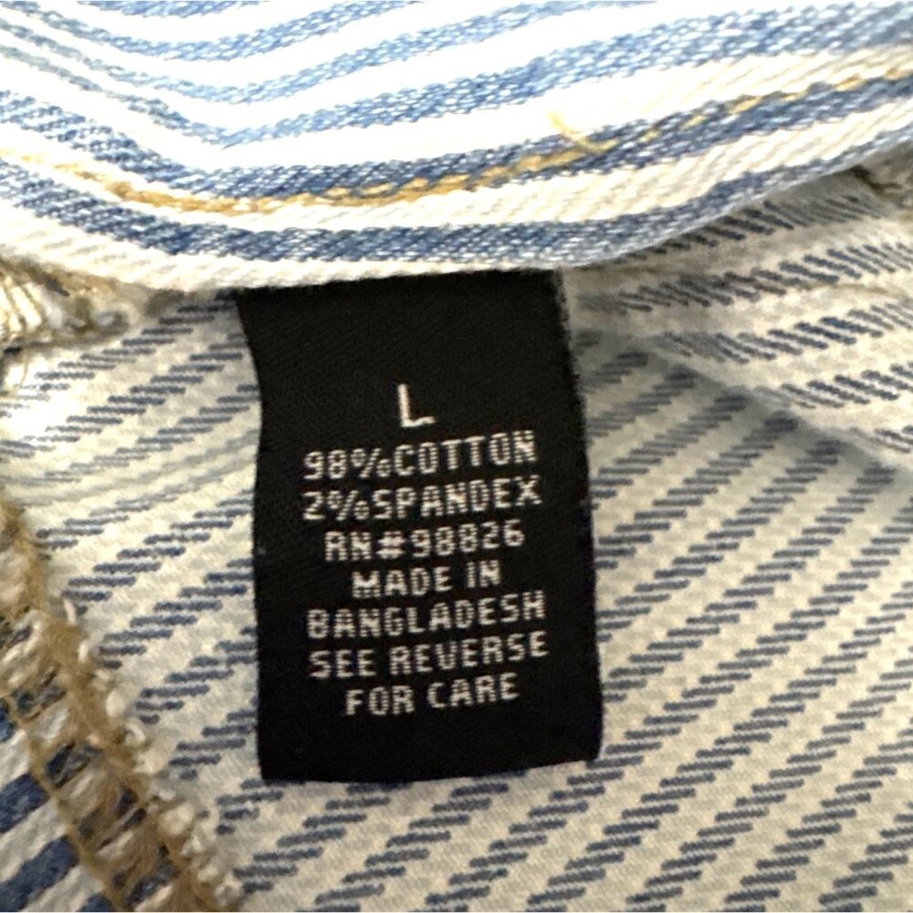 Robert Talbott Blue & White Striped Blazer Jacket L Cotton Blend Womens Tailored - Picture 5 of 9